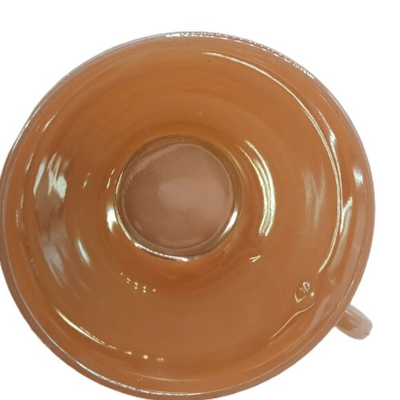 Vintage Fire King Peach Luster C Handle Coffee Tea Cup Mug Oven Ware MCM Retro - Picture 8 of 12